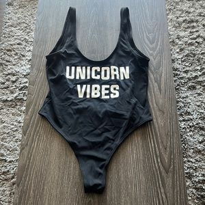 Unicorn vibes size small swimsuit, NWOT